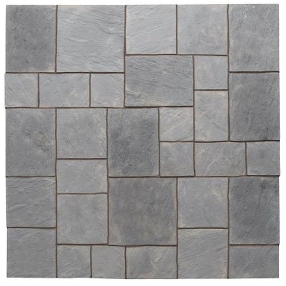 Abbey Paving Random Patio Kit 5.76 m  Graphite