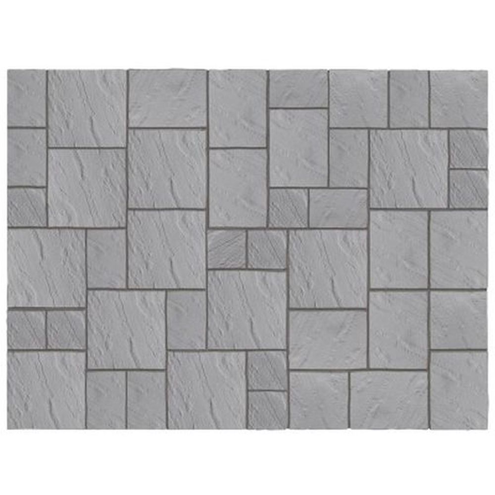 Abbey Paving Random Patio Kit 10.22 m  Graphite