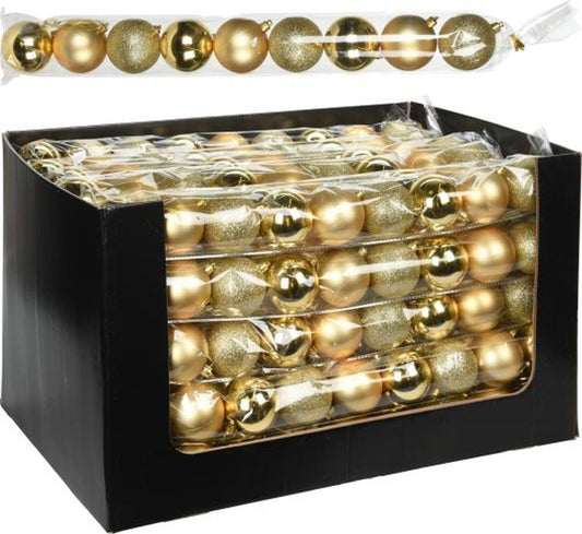XMAS BALL 9X 60MM GOLD