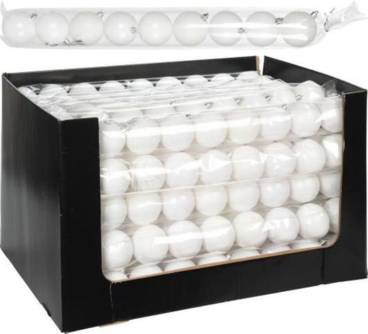 XMAS BALL 9X 60MM WHITE