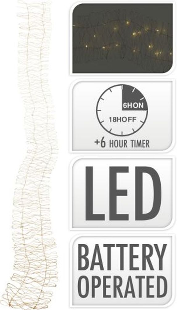 TABEL RUNNER LED 180X20CM GOLD