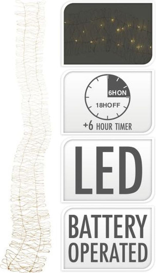 TABEL RUNNER LED 180X20CM GOLD