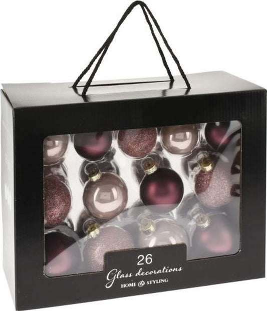 XMAS BALLS SET 26PCS PRETTY