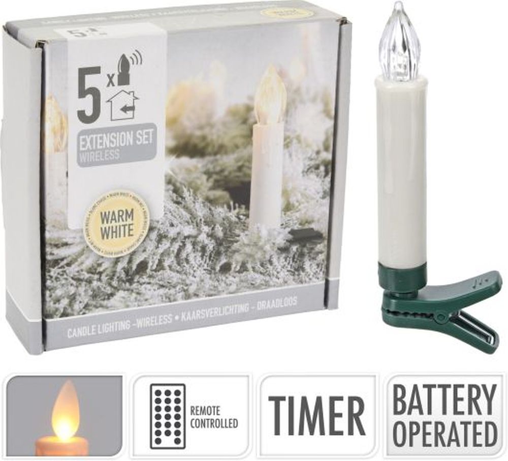 CANDLE LIGHTS 5PCS TIMER