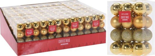 XMAS BALL 24X 30MM GOLD