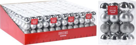 XMAS BALL 30MM SILVER