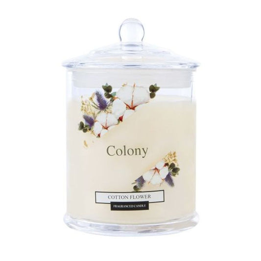 JAR CANDLE MEDIUM COTTON FLOWER
