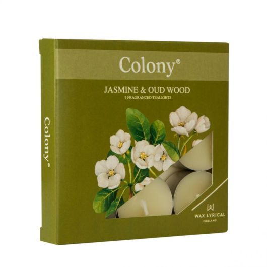 #PK/9 TEALIGHTS JASMINE & OUD WOOD