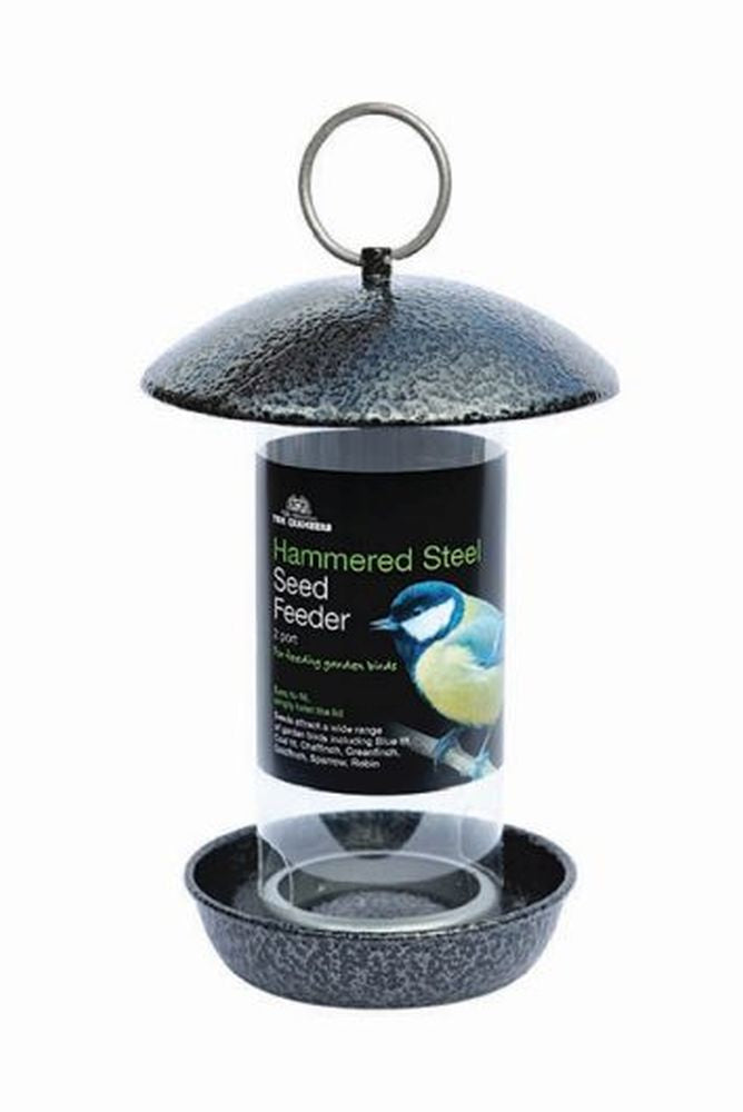 Hammered Steel Seed Feeder - 2 port