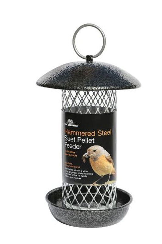 Hammered Steel Suet Pellet Feeder