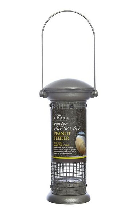 Pewter Flick 'n' Click Peanut Feeder