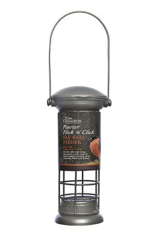 Pewter Flick 'n' Click Fat Ball Feeder