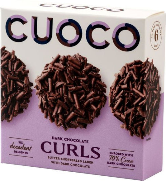 CUOCO Dark Chocolate Curl Biscuits 120g