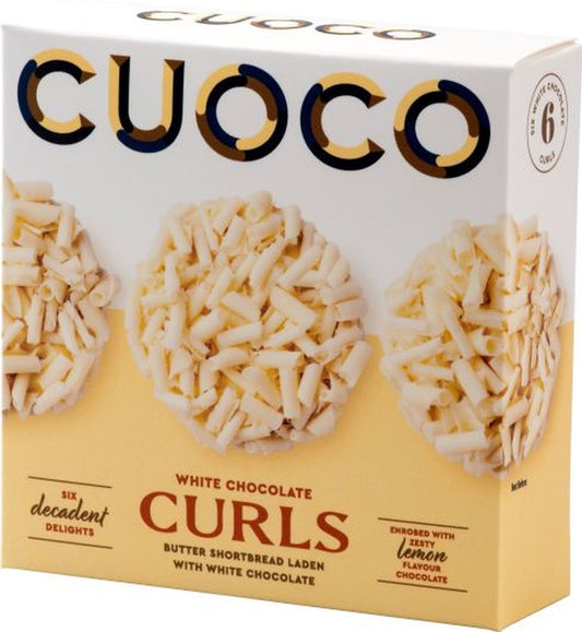 CUOCO White Chocolate & Lemon Curl Biscuits 120g
