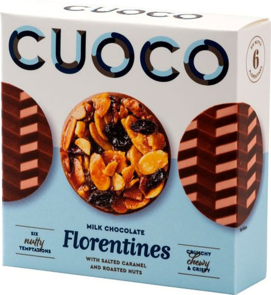 CUOCO Milk Chocolate & Salted Caramel Florentines 115g