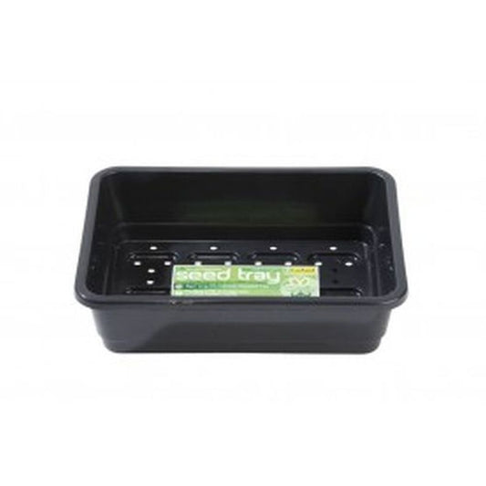 Small Seed Tray Black With Holes