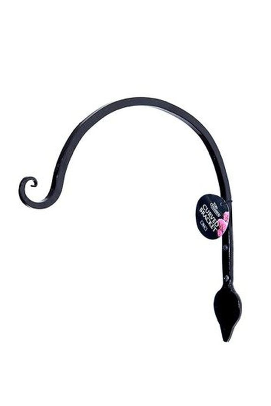 Curved Bracket with Leaf Detail - 30cm