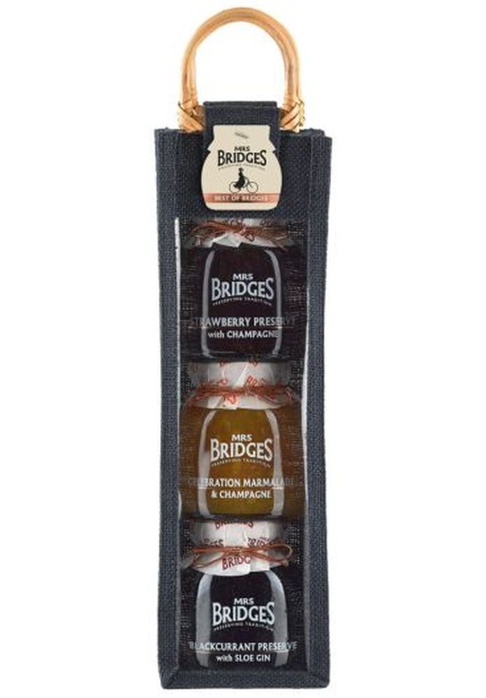 Mrs Bridges Navy Best Of Bridges Tall Jute Bag
