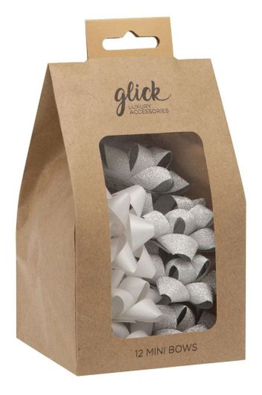 GIFT BOW MULTIPACK SILVER (12)