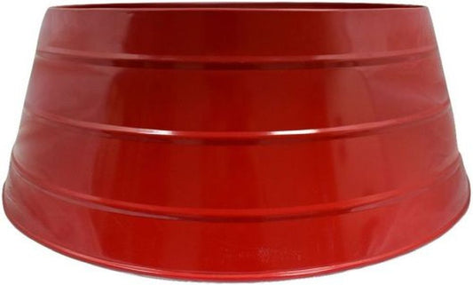 Metal Christmas Tree Skirt Red