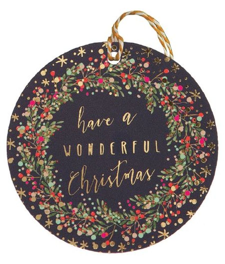 MULTIPACK TAG (6) SD WONDERFUL WREATH NAVY
