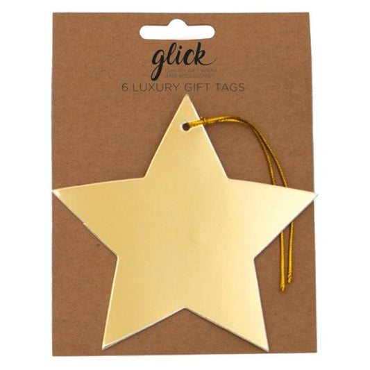 MULTIPACK TAG (6) FOIL STAR GOLD