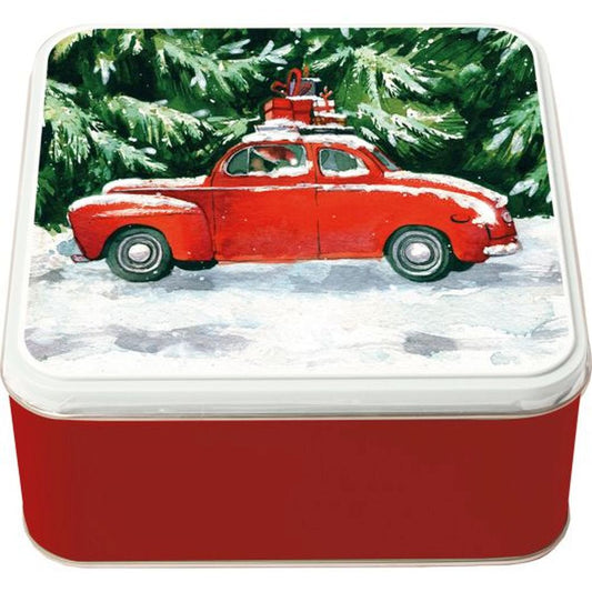 Red Car Tin With Mini Biscuits 200G