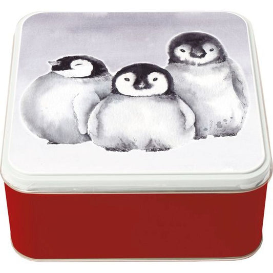 Penguins Tin With Mini Biscuits 200G