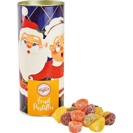 Treat Co Mr & Mrs Santa Fruit Pastilles Drum 200g