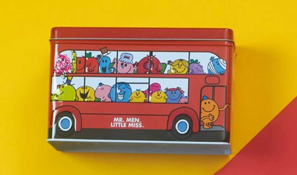 Mr Men Little Miss Money Box Tin with 150g Mini Choc Chip