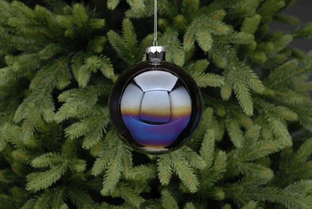 8cm purple petrol effect ball
