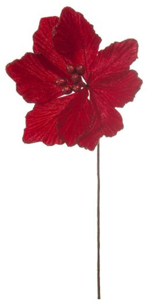 40cm red velvet magnolia stem