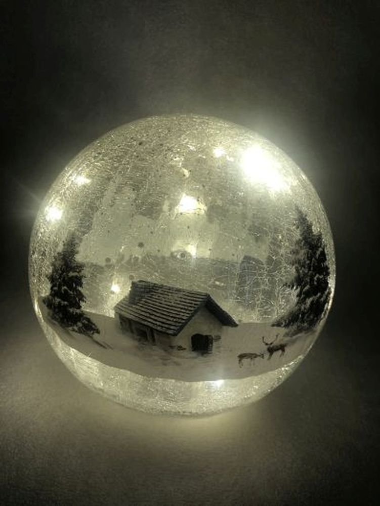 15cm bo lit crackle effect lodge ball