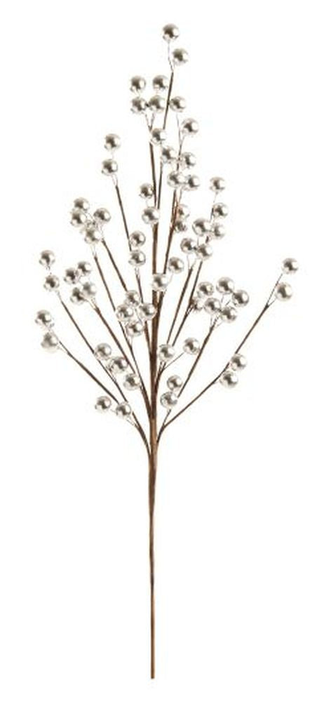 56cm silver berry spray
