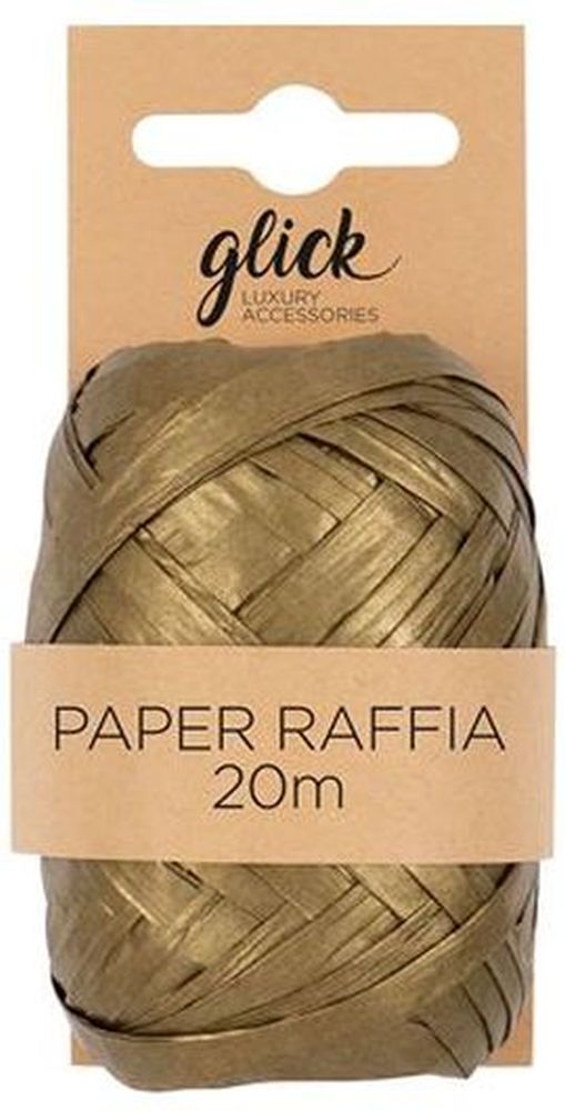 PAPER RAFFIA 20M METALLIC GOLD