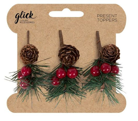 PRESENT TOPPER CHRISTMS SPRIGS