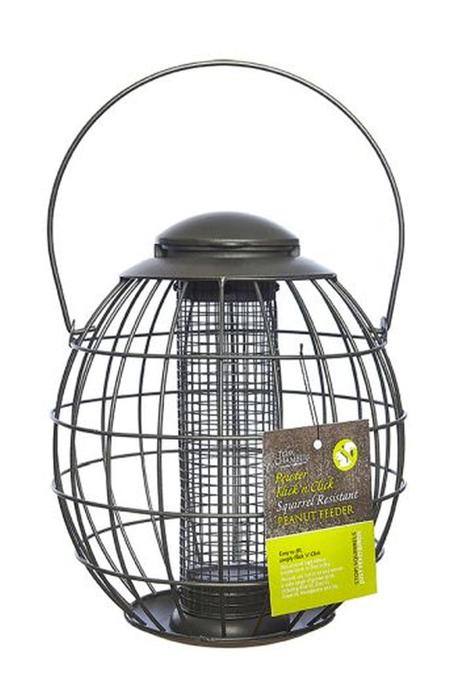 Pewter Flick 'n' Click Squirrel Resistant Peanut Feeder