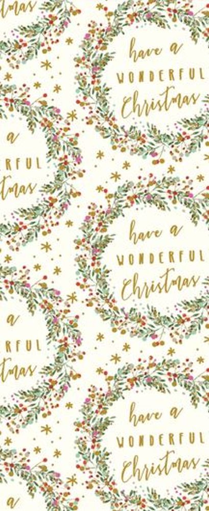 TISSUE SD WONDERFUL WREATH CREAM