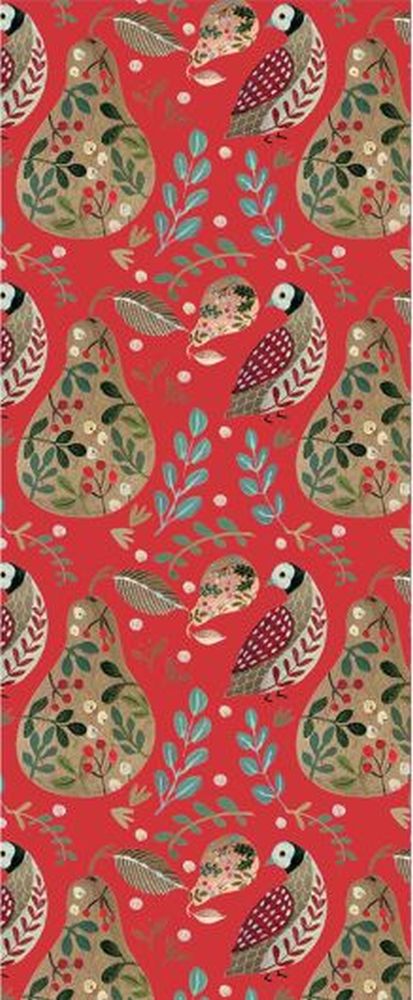 TISSUE PARTRIDGE IN A PEAR TREE RED
