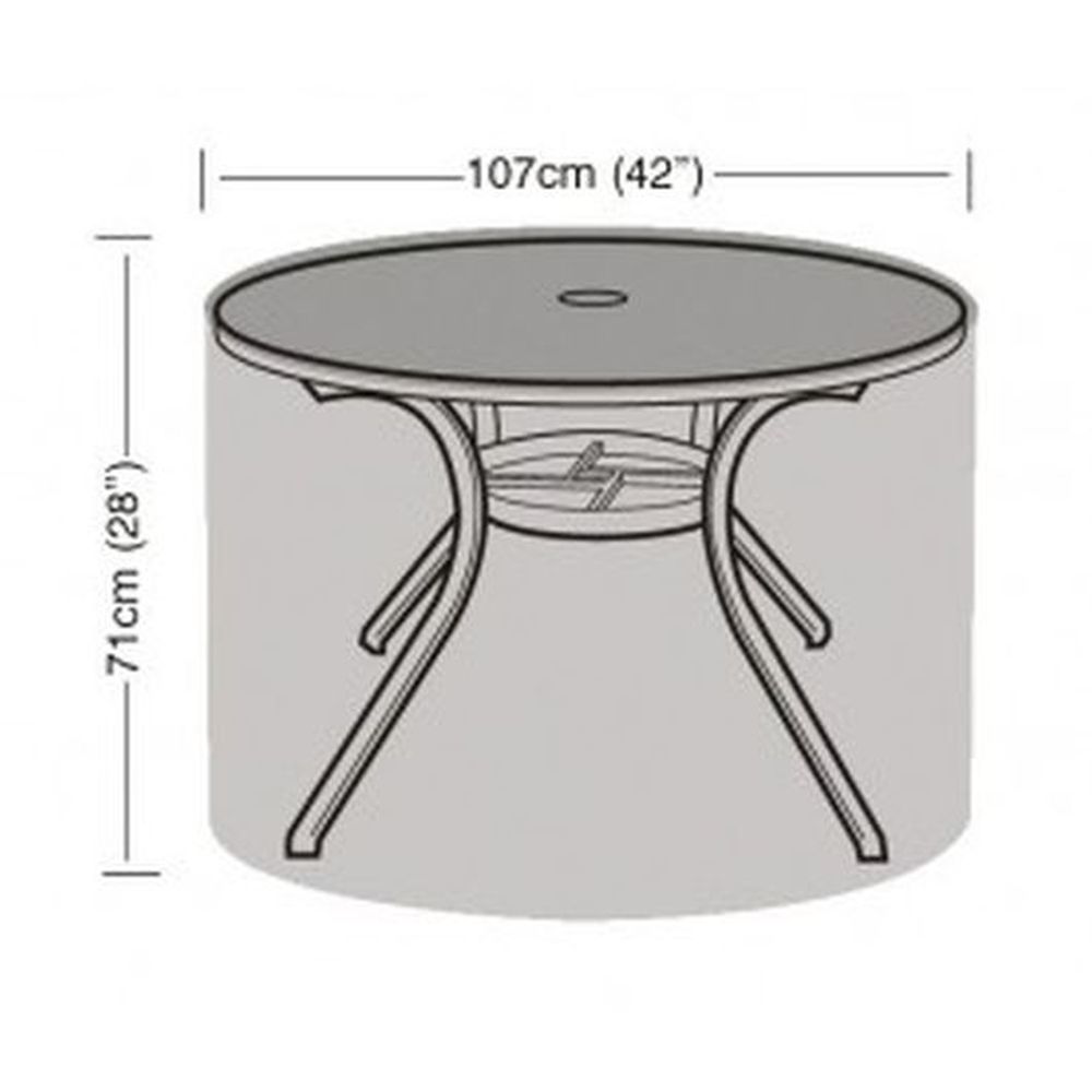 4 Seater Round Table Cover Black