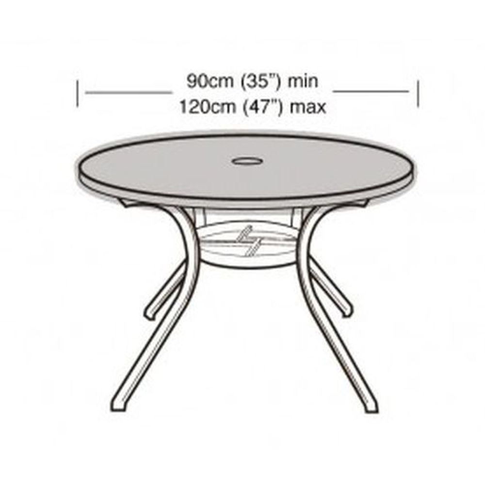 4-6 Seater Round Table Top Cover Black