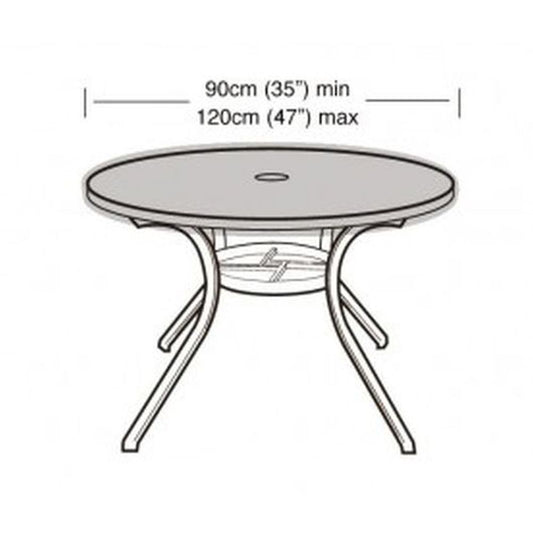 4-6 Seater Round Table Top Cover Black