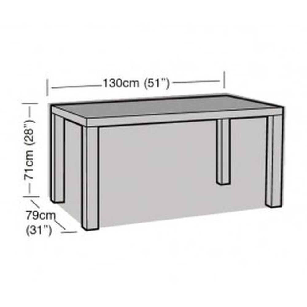 4 Seater Rectangular Table Cover Black