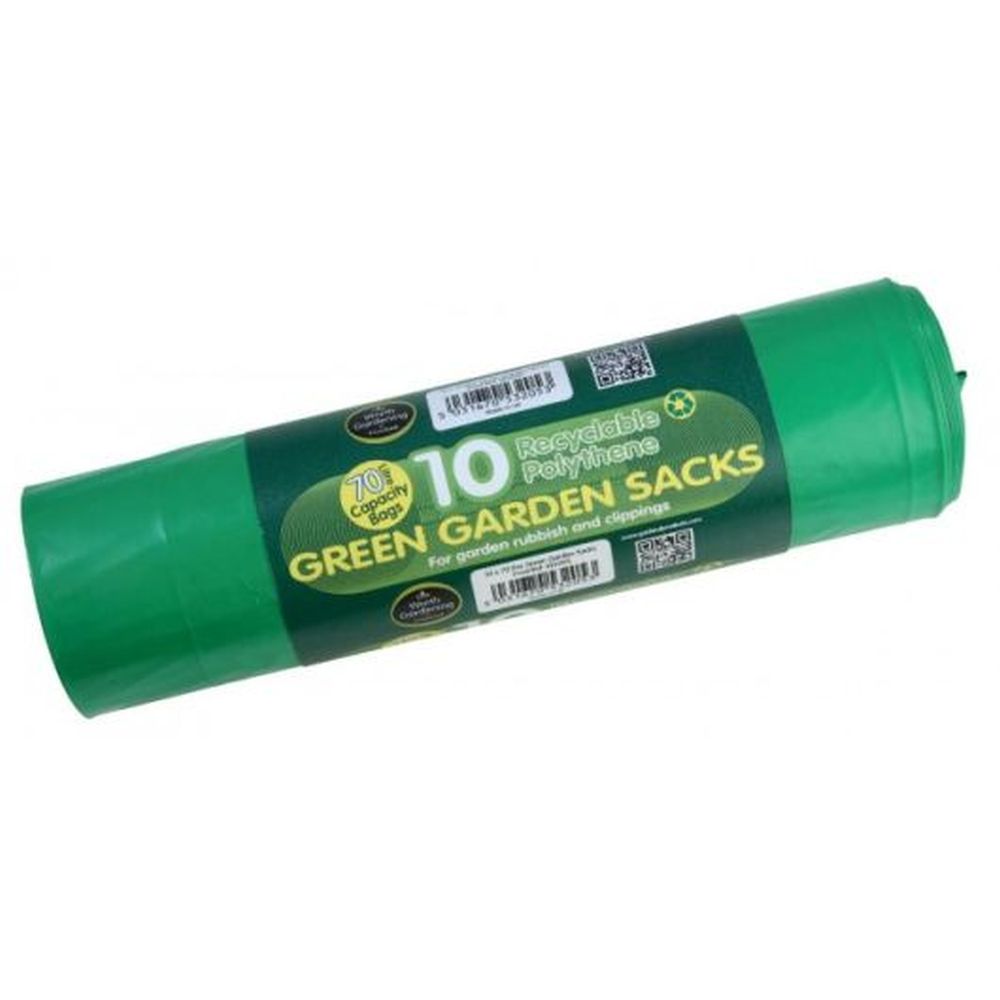 Garden Sacks Green 70ltr (10 Per Roll)