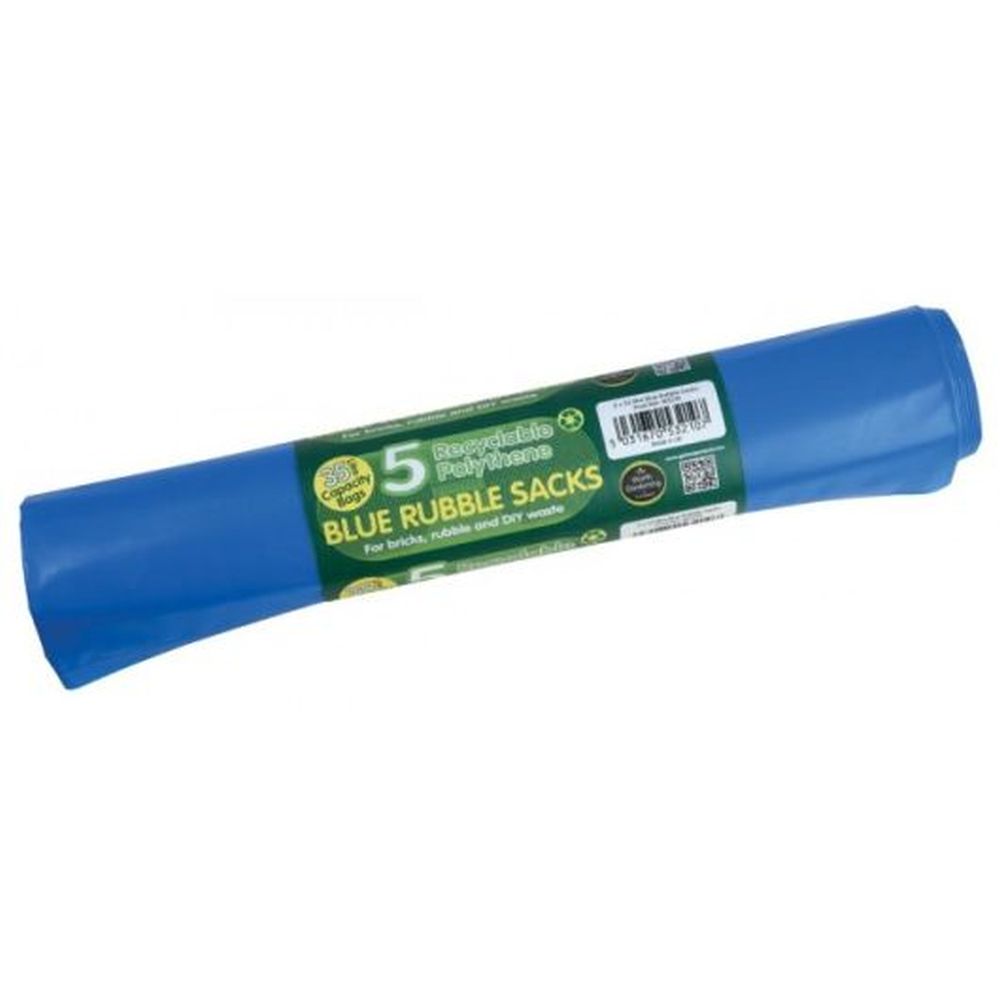 Rubble Sacks Blue 35ltr (5 Per Roll)