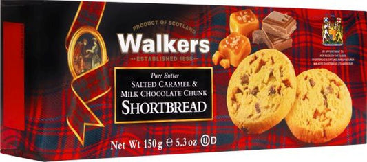 WALKERS Salted Caramel & Milk Choc Chunk Shortbread 150g