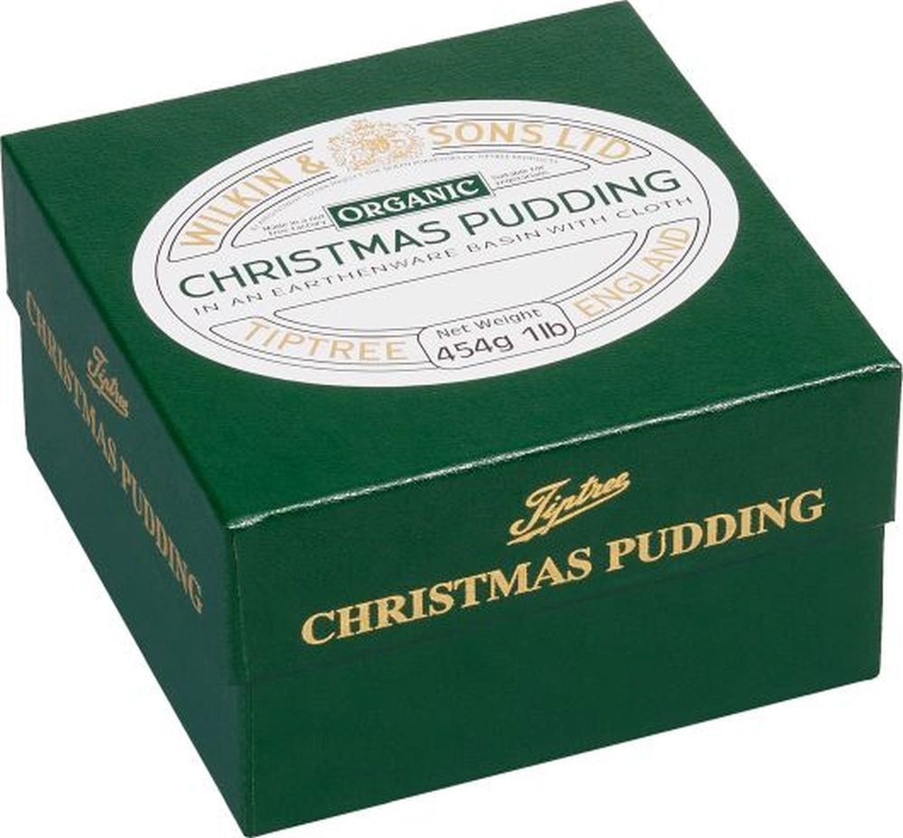 TIPTREE Organic Christmas Pudding 1lb - Earthenware Pot 454g