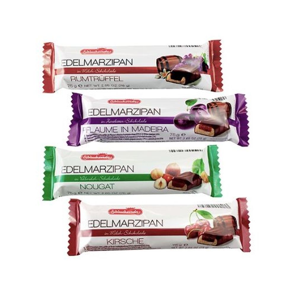 SCHLUCKWERDER Filled Choc Marzipan Bar  75g