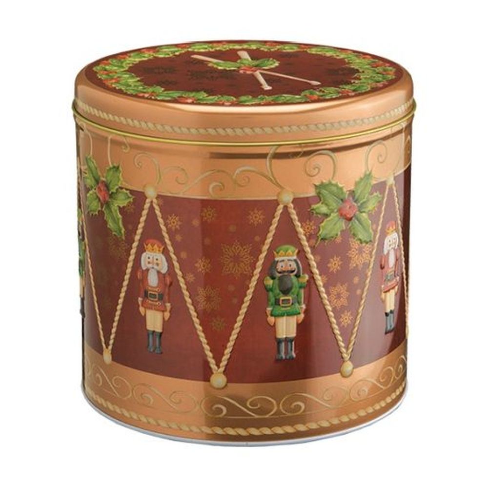 FARMHOUSE BISCUITS Nutcracker Drum Tin / Salted Caramel 450g