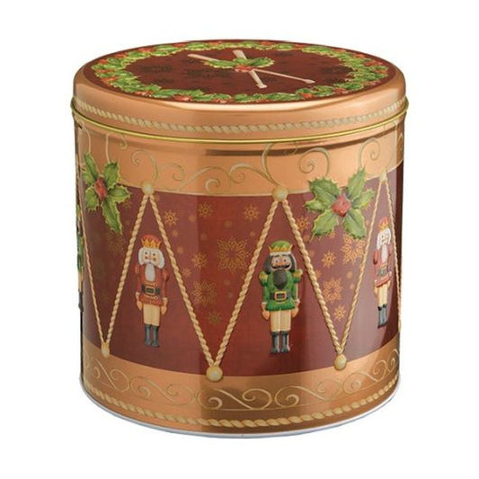 FARMHOUSE BISCUITS Nutcracker Drum Tin / Salted Caramel 450g